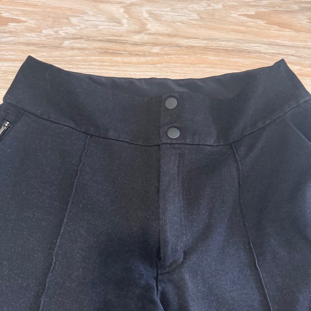 Athleta Venice Heathered Cargo Pant Black Wide Leg High Rise Women's 14 Tall - Picture 7 of 11